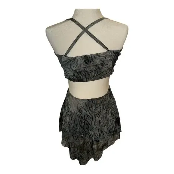 Y2K sexy rave animal print cut out dress sz small - Picture 2 of 8